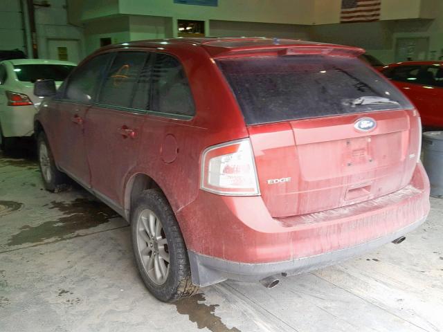 2FMDK38C77BB03593 - 2007 FORD EDGE SEL RED photo 3