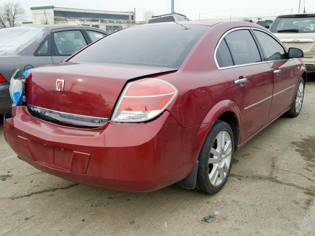 1G8ZS57N67F280573 - 2007 SATURN AURA XE RED photo 4