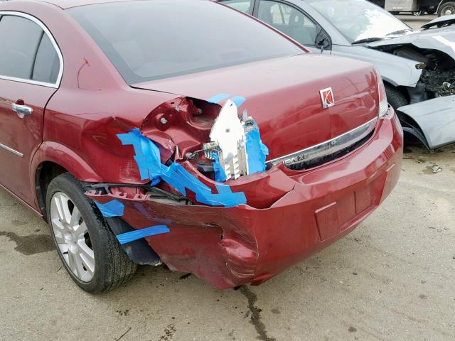 1G8ZS57N67F280573 - 2007 SATURN AURA XE RED photo 9