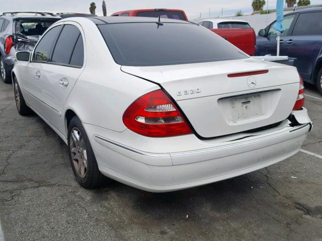 WDBUF65J14A468936 - 2004 MERCEDES-BENZ E 320 WHITE photo 3