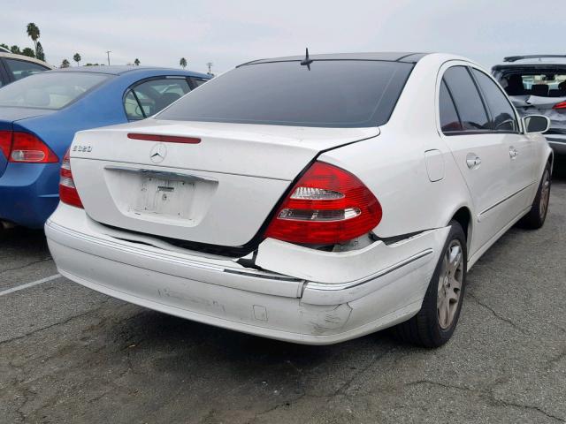 WDBUF65J14A468936 - 2004 MERCEDES-BENZ E 320 WHITE photo 4