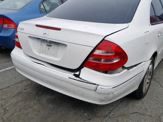 WDBUF65J14A468936 - 2004 MERCEDES-BENZ E 320 WHITE photo 9