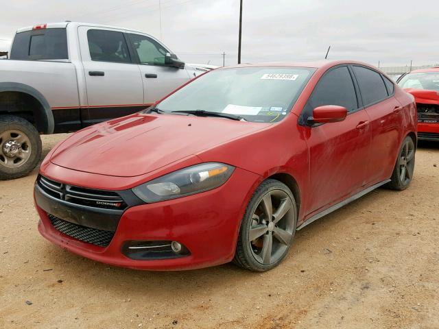 1C3CDFEB2FD224360 - 2015 DODGE DART GT RED photo 2