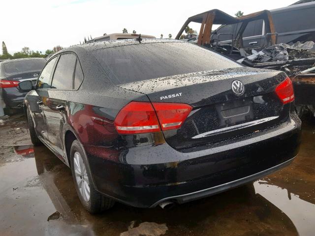 1VWAP7A30DC078748 - 2013 VOLKSWAGEN PASSAT S BLACK photo 3