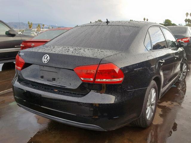 1VWAP7A30DC078748 - 2013 VOLKSWAGEN PASSAT S BLACK photo 4