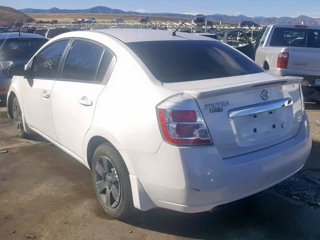 3N1AB6AP2CL768974 - 2012 NISSAN SENTRA 2.0 WHITE photo 3