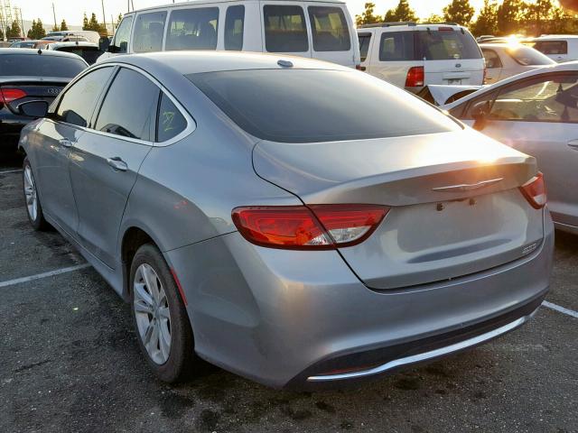 1C3CCCAB1FN617476 - 2015 CHRYSLER 200 LIMITE GRAY photo 3