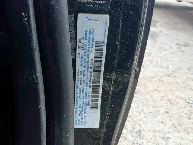 3VWDD21C41M411066 - 2001 VOLKSWAGEN NEW BEETLE 黑色 照片 10