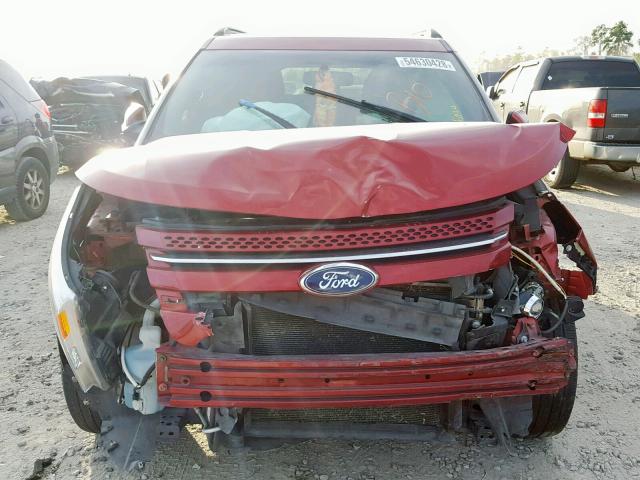 1FM5K7F88EGA99781 - 2014 FORD EXPLORER L RED photo 9