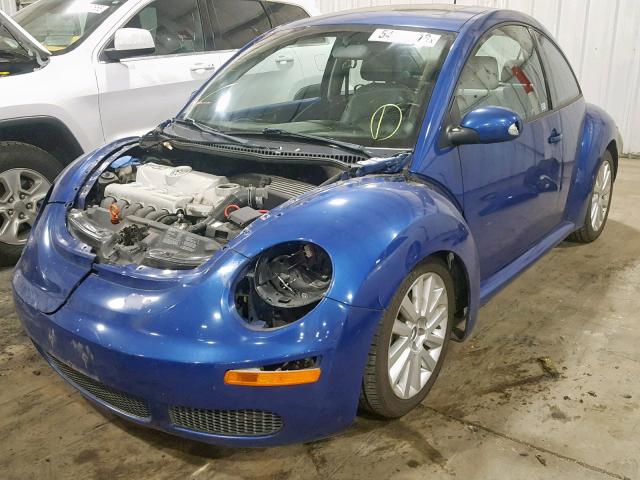 3VWRW31C38M516830 - 2008 VOLKSWAGEN NEW BEETLE BLUE photo 2