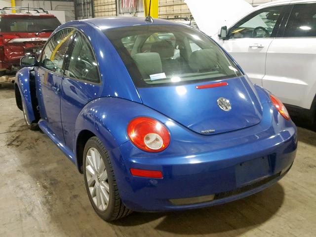 3VWRW31C38M516830 - 2008 VOLKSWAGEN NEW BEETLE BLUE photo 3