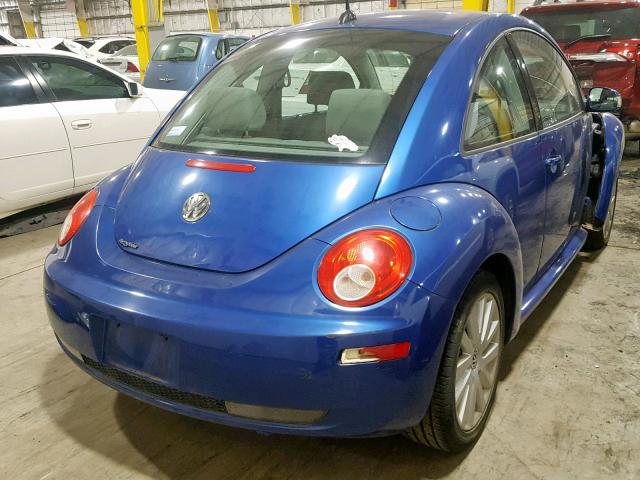 3VWRW31C38M516830 - 2008 VOLKSWAGEN NEW BEETLE BLUE photo 4