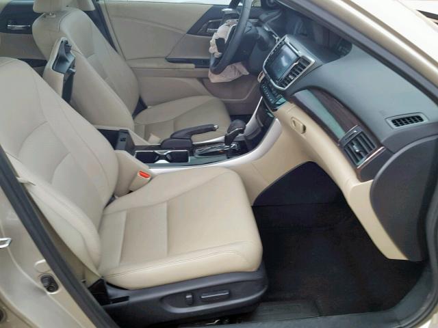 1HGCR2F9XGA189265 - 2016 HONDA ACCORD EXL BEIGE photo 5