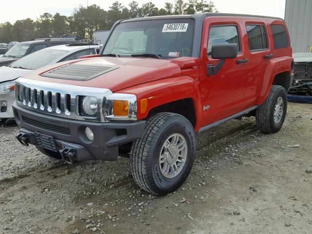 5GTDN136268329360 - 2006 HUMMER H3 RED photo 2