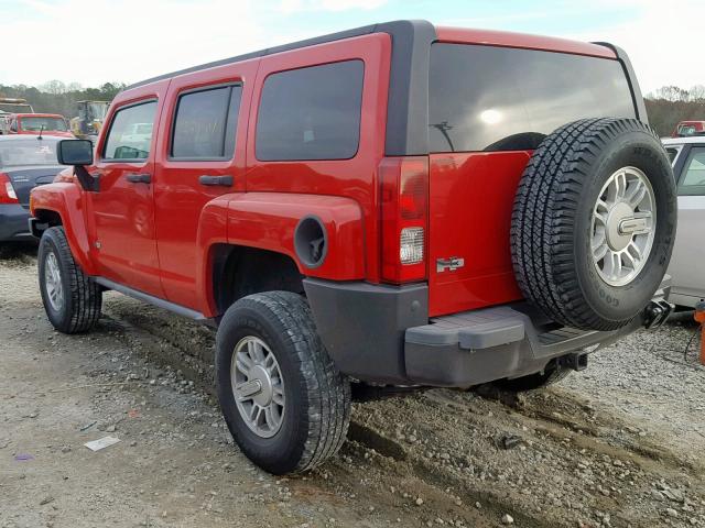 5GTDN136268329360 - 2006 HUMMER H3 RED photo 3