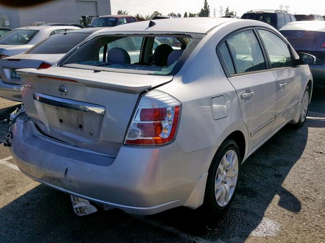 3N1AB6AP2CL674691 - 2012 NISSAN SENTRA 2.0 SILVER photo 4