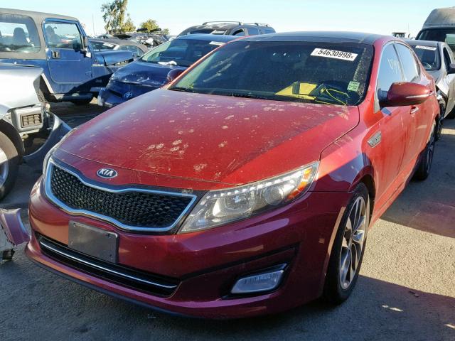 5XXGR4A62EG312051 - 2014 KIA OPTIMA SX RED photo 2