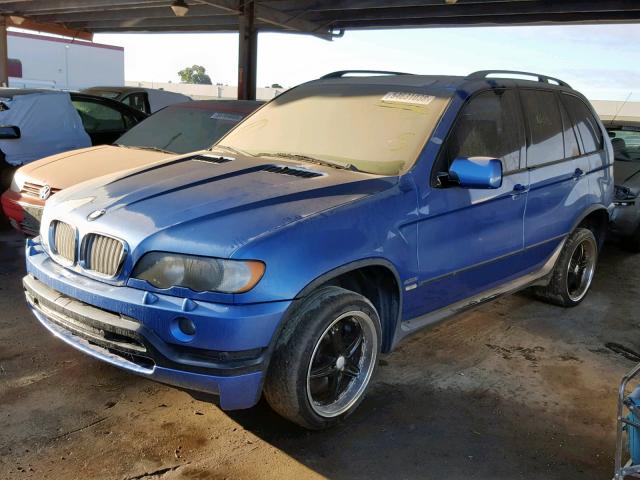 5UXFB93513LN80280 - 2003 BMW X5 4.6IS BLUE photo 2