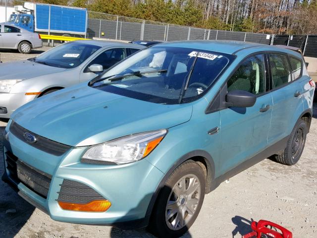 1FMCU0F72DUB29101 - 2013 FORD ESCAPE S GREEN photo 2