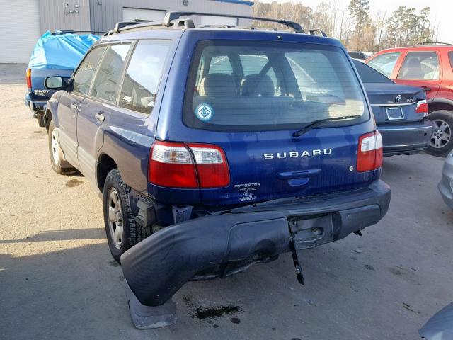 JF1SF63591H767856 - 2001 SUBARU FORESTER L BLUE photo 3