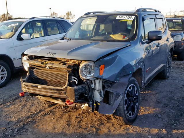 ZACCJBCT6FPB98212 - 2015 JEEP RENEGADE T GRAY photo 2