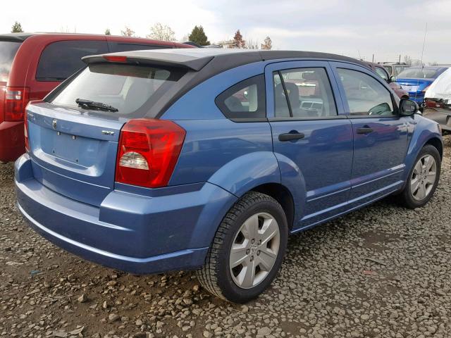 1B3HB48B87D565000 - 2007 DODGE CALIBER SX BLUE photo 4