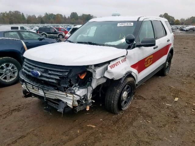 1FM5K8AR7GGB35954 - 2016 FORD EXPLORER P WHITE photo 2