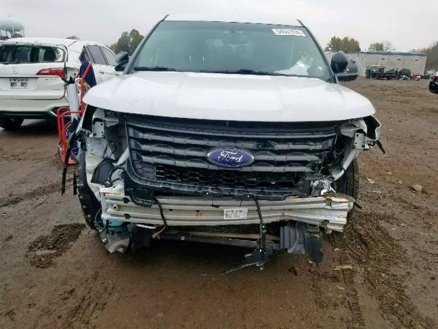 1FM5K8AR7GGB35954 - 2016 FORD EXPLORER P WHITE photo 9