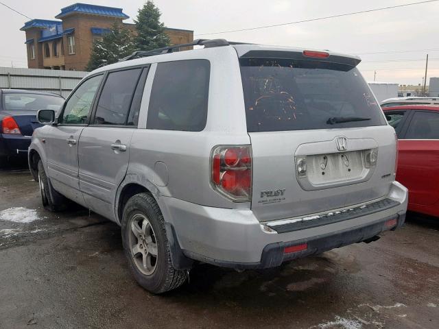 5FNYF18308B009431 - 2008 HONDA PILOT SE SILVER photo 3