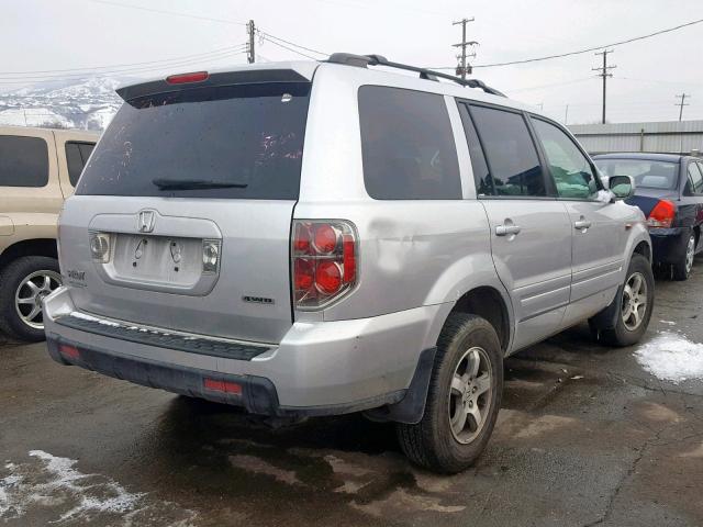 5FNYF18308B009431 - 2008 HONDA PILOT SE SILVER photo 4