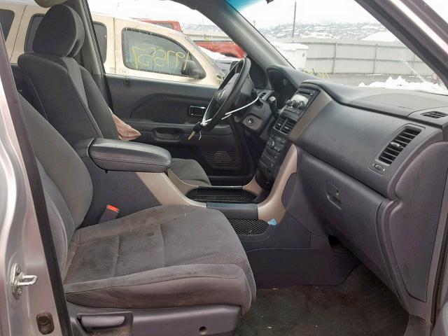 5FNYF18308B009431 - 2008 HONDA PILOT SE SILVER photo 5