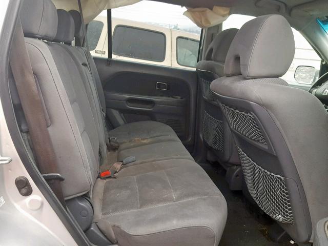 5FNYF18308B009431 - 2008 HONDA PILOT SE SILVER photo 6