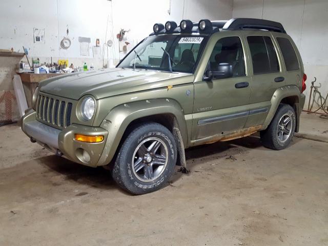 1J4GL38K84W187482 - 2004 JEEP LIBERTY RE GREEN photo 2