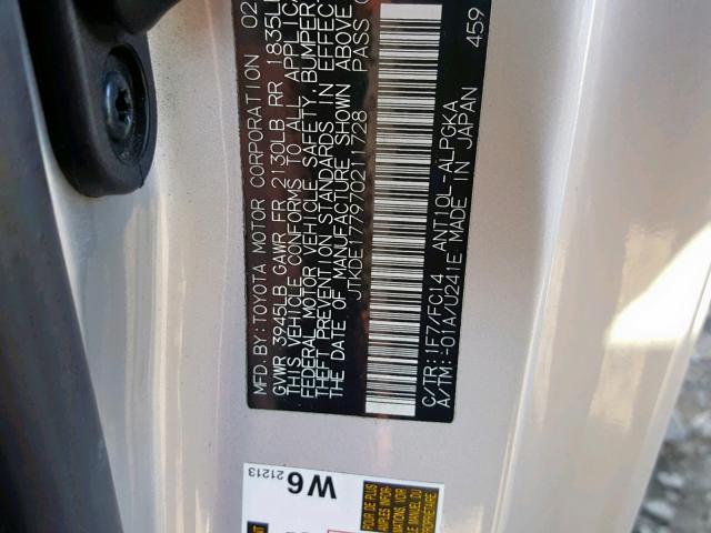 JTKDE177970211728 - 2007 TOYOTA SCION TC Gümüş foto 10