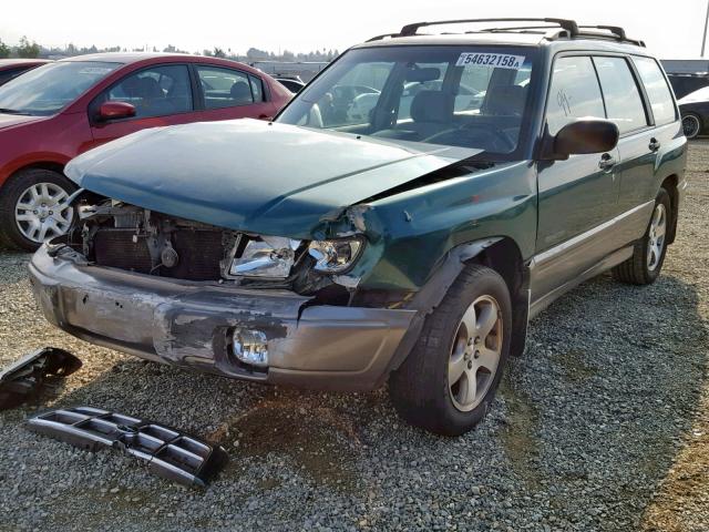 JF1SF6551XH742343 - 1999 SUBARU FORESTER S GREEN photo 2