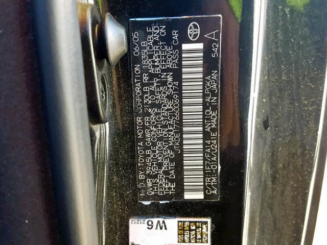 JTKDE177660069174 - 2006 TOYOTA SCION TC 黑色 照片 10