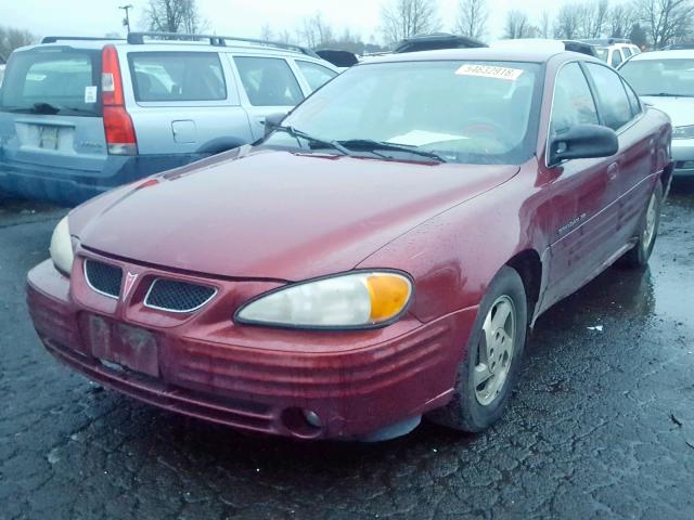 1G2NF52T4YC556092 - 2000 PONTIAC GRAND AM S MAROON photo 2