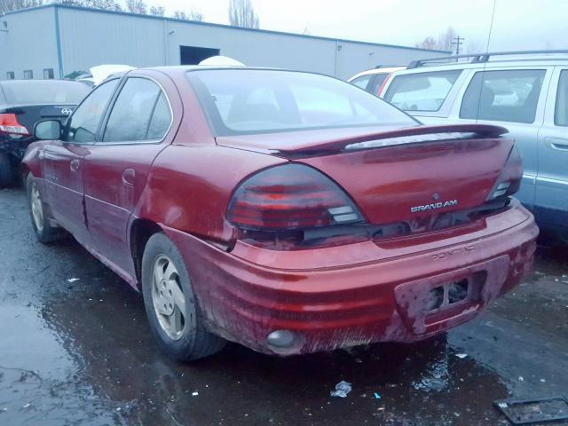 1G2NF52T4YC556092 - 2000 PONTIAC GRAND AM S MAROON photo 3