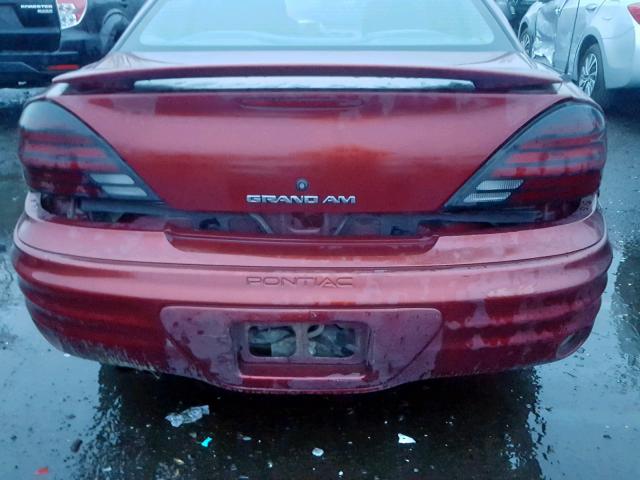 1G2NF52T4YC556092 - 2000 PONTIAC GRAND AM S MAROON photo 9