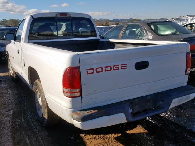 1B7FL26X9XS140533 - 1999 DODGE DAKOTA WHITE photo 3