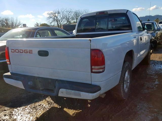 1B7FL26X9XS140533 - 1999 DODGE DAKOTA WHITE photo 4