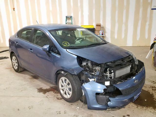 KNADM4A36G6558557 - 2016 KIA RIO LX BLUE photo 1