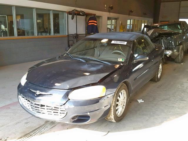 1C3EL45X33N511157 - 2003 CHRYSLER SEBRING LX BLUE photo 2