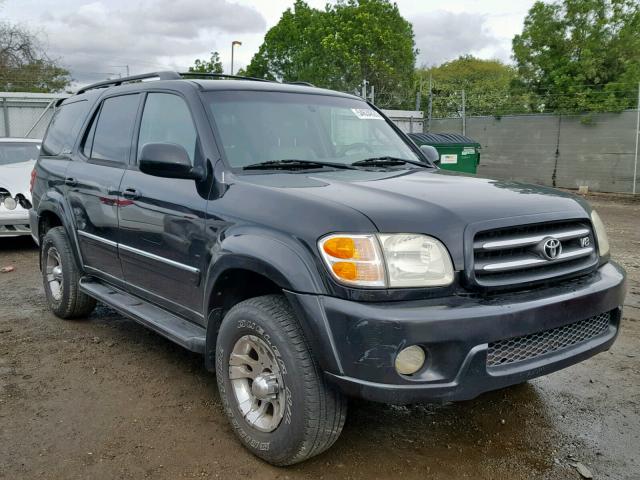 5TDZT38A12S086741 - 2002 TOYOTA SEQUOIA LI BLACK photo 1