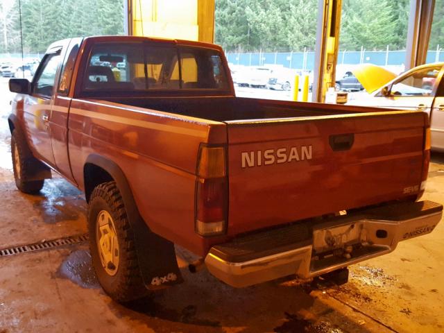 1N6HD16Y4SC377634 - 1995 NISSAN TRUCK KING RED photo 3