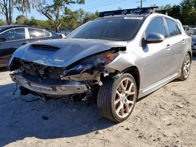 JM1BL1K33B1359031 - 2011 MAZDA SPEED 3 SILVER photo 2