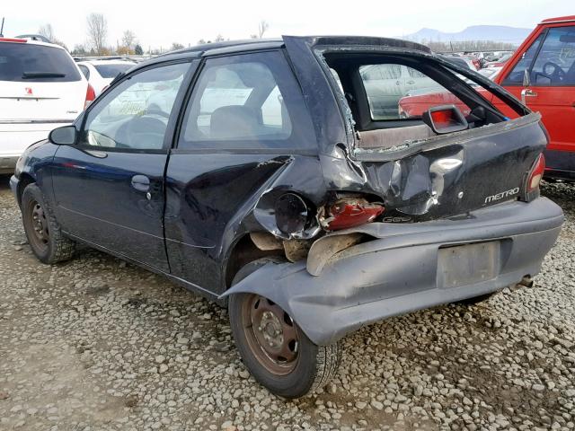 2C1MR2267T6737287 - 1996 GEO METRO BASE BLACK photo 3