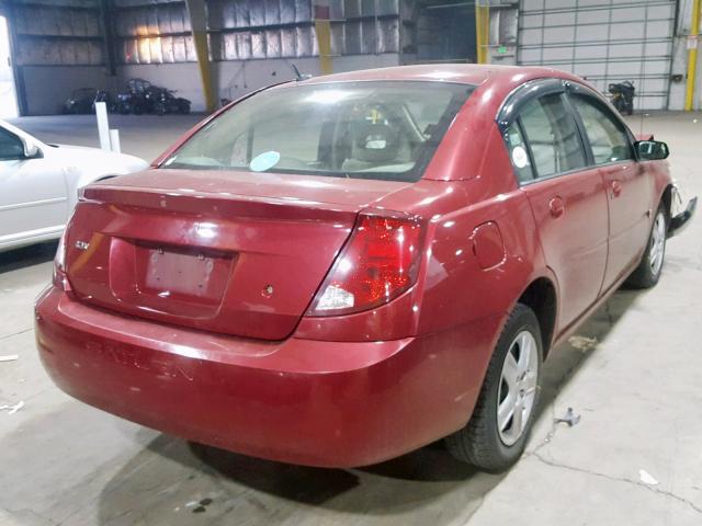 1G8AJ55FX6Z185300 - 2006 SATURN ION LEVEL RED photo 4