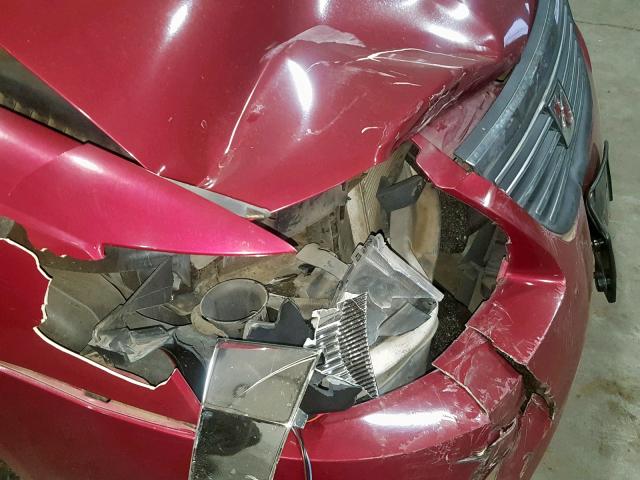 1G8AJ55FX6Z185300 - 2006 SATURN ION LEVEL RED photo 9