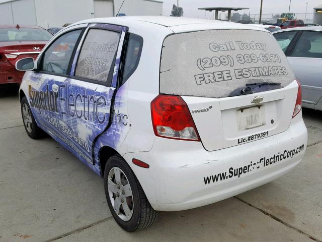 KL1TD66628B162168 - 2008 CHEVROLET AVEO BASE თეთრი ფოტო 3